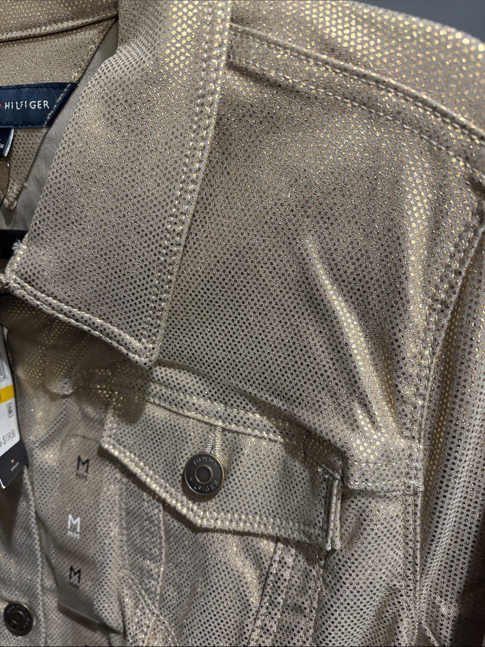 Tommy Hilfiger Metallic Gold Jean Jacket - Picture 4 of 4